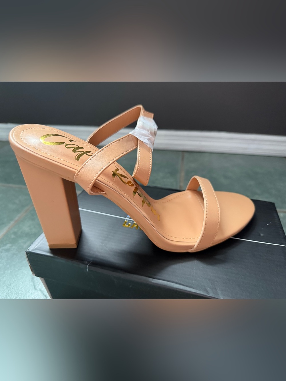 Womens Nude Maria-2 Block Heels - Cape Robbin